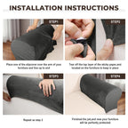 Taque Couch Arm Covers 2 Pcs Sofa Armrest Covers Stretch Couch,Armrest Cover for Chairs Scratch-Resistant Sofa Arm Cover Armchair Slipcovers,Grey