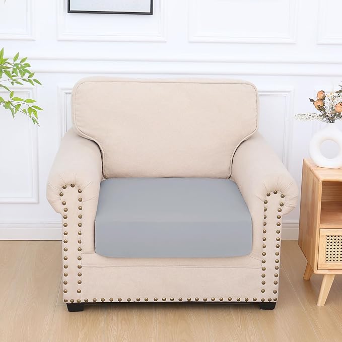 hyha Milk Silk Couch Cushion Covers, Sofa Covers Washable for Cushion Couch