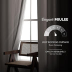 MIULEE Greyish White Velvet Curtains 84 inches 2 Panels - Luxury Blackout Curtains for Bedroom Living Room Thermal Insulated Super Soft Window Drapes Rod Pocket & Back Tab, W52 x L84 inches