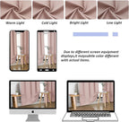 Simplebrand Ava Blush Blackout Curtains for Bedroom 90 Inches Long 2 Panels Set, Solid Privacy Energy Saving Living Room Window Treatment Curtains Blackout Drapes, W50 x L90 Inch, Blush