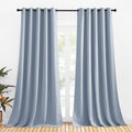 NICETOWN Blackout Curtain Panels for Bedroom, 2 Panels, W70 x L95-inch, Vintage Blue, Thermal Insulated Grommet Top Blackout Draperies and Drapes for Basement