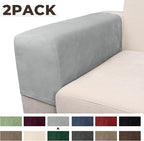Couch Arm Covers 2 Pcs Sofa Armrest Covers Stretch Couch,Armrest Cover for Chairs Scratch-Resistant Sofa Arm Cover Armchair Slipcovers,Light Grey