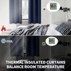 BGment Navy Blue Blackout Curtains for Bedroom 63 Inch Long - 2 Panels