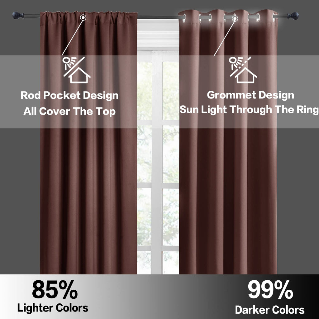 RYB HOME RV Curtains for Camper Windows, Mini Small Blackout Curtain Tiers
