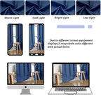 Simplebrand Ava Royal Blue Blackout Curtains for Bedroom 96 Inches Long 2 Panels, Solid Thermal Insulated, Energy Saving Nursery Window Treatment Curtains Blackout Drapes, W40 x L96 Inch, Royal Blue
