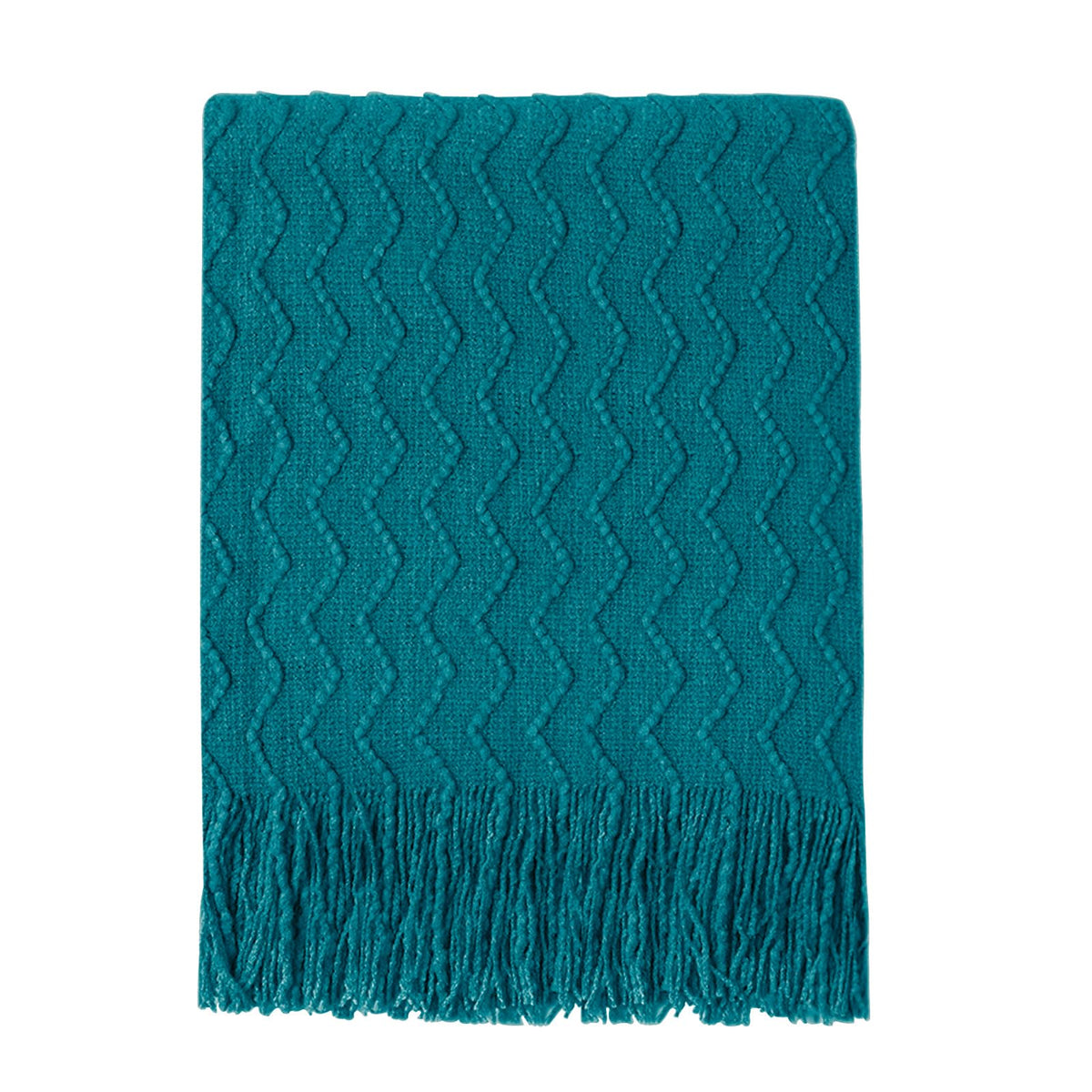 BOURINA Green Throw Blanket 50x60 Inch Boho Knitted Soft Throw Sofa Blanket