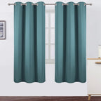 LEMOMO Sea Teal Thermal Blackout Curtains/42 x 72 Inch/Set of 2 Panels Room Darkening Curtains for Bedroom
