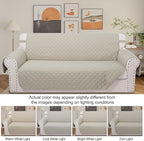 Reversible Loveseat Sofa Covers Couch Cover Furniture Protector(Loveseat,Beige/Beige)