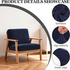 4Pcs Patio Stretch Cushion Covers,Outdoor Sofa Replacement Cover Slipcovers for Patio Furniture Cushion Covers, Washable Reusable Furniture Protector