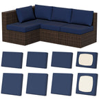 8Pcs Outdoor Cushion Covers, Stretch Patio Furniture Couch Chair Slipcovers