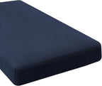 H.VERSAILTEX Super Stretch Individual Chaise Cover Sectional Couch Covers for L Shaped Sofa Both Left/Right Featuring Thick Jacquard Textured Twill Fabric (1 Piece Chaise Cover, Navy)