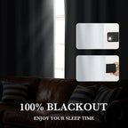 RYB HOME Short White 100% Blackout Curtains for Small Window