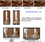 Simplebrand Ava Sun Baked Blackout Curtains for Bedroom 84 Inch Length 2 Panels Set, Solid Thermal Insulated Privacy Living Room Window Treatment Curtains Blackout Drapes, W50 x L84 Inch, Sun Baked