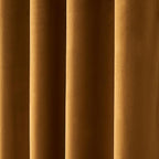 MIULEE Velvet Curtains Golden Brown Elegant Grommet Curtains Thermal Insulated Soundproof Room Darkening Black Out Curtains/Drapes for Classical Living Room Bedroom Decor 52 x 108 Inch Set of 2