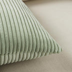Fancy Homi 2 Packs Sage Green Euro Decorative Throw Pillow Covers 28x28 Inch for Bedroom Couch Bed, Farmhouse Boho Home Decor, Soft Corss Corduroy Patchwork Textured Square Cushion Case 71x71 cm