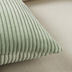 Fancy Homi 2 Packs Sage Green Decorative Throw Pillow Covers 16x16 Inch for Living Room Couch Bed, Rustic Farmhouse Boho Home Decor, Soft Corss Patchwork Corduroy Textured Square Cushion Case 40x40 cm