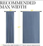 NICETOWN Blackout Curtains for Living Curtains, Window Treatment Blackout Curtain Panels, Home Decor Thermal Insulated Solid Drapes for Bedroom (Stone Blue, Set of 2, 52 by 63 Inch)