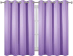 LEMOMO Lavender Blackout Curtains 52 x 54 Inch Length/Set of 2 Curtain Panels/Thermal Insulated Room Darkening Blackout Curtains for Bedroom