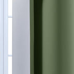 Yakamok Greyish White and Sage Green Ombre Curtains,Light Blocking Curtains,Room Darkening Grommet Window Drapes for Bedroom(Sage Green,52x84 Inch,2 Panels)