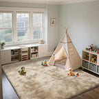 9X12 Large Area Rugs for Living Room Bedroom,Big Shag Rug for Bedroom Dorm,Soft Fluffy Indoor Carpet Nursery Rugs for Kids Girls Room Home Decor,Camel