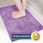 Muddy Mat® | Super Absorbent Door Mat Indoor, Microfiber Quick Dry Chenille Entryway Rug, Non-Slip Front Door Mat, Indoor Mats for Entryway, Machine Washable Pet Rug, Purple 24"x36"