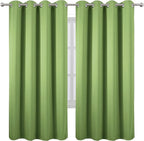 LEMOMO Light Green Thermal Blackout Curtains/52 x 72 Inch/Set of 2 Panels Room Darkening Curtains for Bedroom