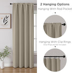 CUCRAF Light Beige Blackout Curtains Customize, Rod Pocket Room Darkening Curtain for Bedroom Living Room, Thermal Insulated Window Drapes 1 Panel (Custom Size, Color)