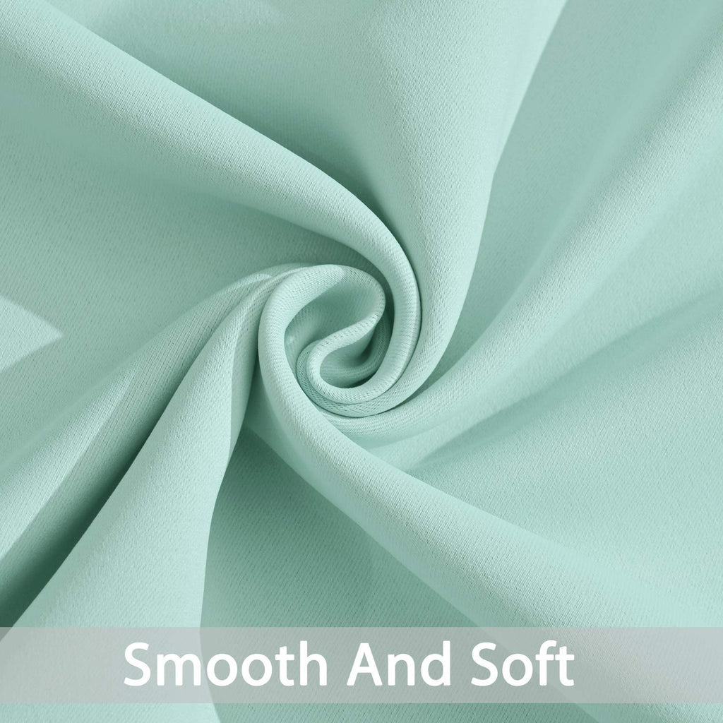 Yakamok Room Darkening Curtains 52x90 inch Length Aqua-Living Room