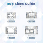 pmtsns Area Rugs 9x12 for Living Room: Washable Rug Modern Abstract Neutral Soft Non-Slip Low-Pile Indoor Large Carpet for Bedroom Dining Room Playroom Home Office (Blue Grey Brown, 9'x12')