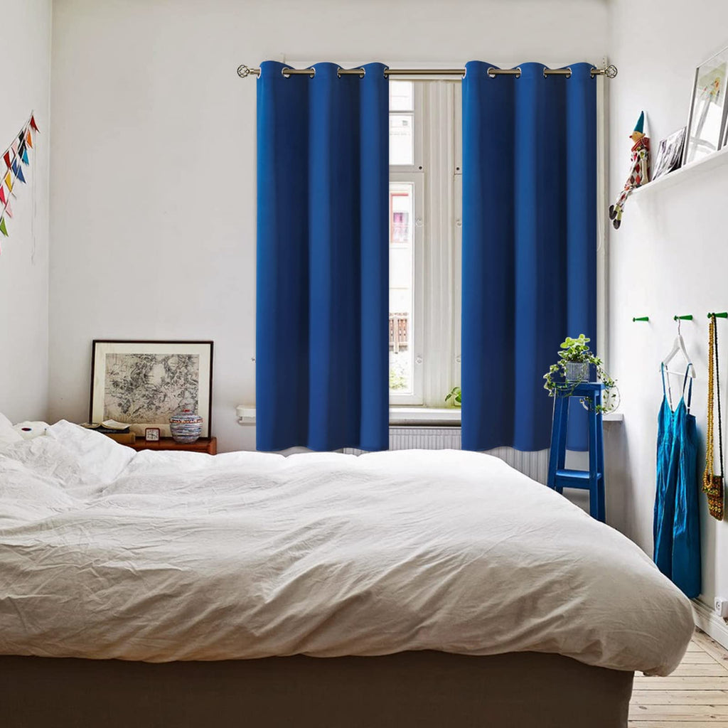 BGment Royal Blue Blackout Curtains for Bedroom 72 Inch Long - 2 Panels