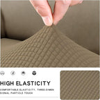 Easy-Going Stretch Cushion Cover Sofa Cushion Furniture Protector Sofa Seat Sofa slipcover Sofa Cover Soft Flexibility with Elastic Bottom(Oversized Sofa Cushion,Tan)
