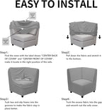 Easy-Going Stretch Soft Sectional Corner Sofa Couch Slipcover Light Gray