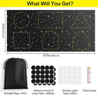 FADOTY 100% Blackout Window Cover Film, Portable Black Out Curtains for Bedroom, Cuttable Blackout Shades Fabric Sheet, No Drill Window Blinds, Sun Heat Light Blocker for Travel Media Dorm, 57'' W