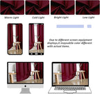 Simplebrand Ava Burgundy Blackout Curtains for Bedroom 63 Inch Length 2 Panels Set, Nursery Thermal Insulated Energy Saving Rod Pocket Window Treatment Curtains Blackout Drapes, W40 x L63 Inch
