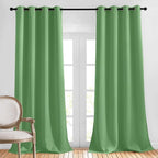 NICETOWN Blackout 102 inch Curtains for Living Room, Grommet Thermal Insulated Room Darkening Curtains for Bedroom/Living Room, 2 Panels, W52 x L102, Forest Green