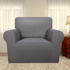 PureFit Super Stretch Chair Sofa Slipcover – Spandex Non Slip Soft Couch Sofa Cover, Washable Furniture Protector with Non Skid Foam and Elastic Bottom for Kids, Pets （Chair, Light Gray）