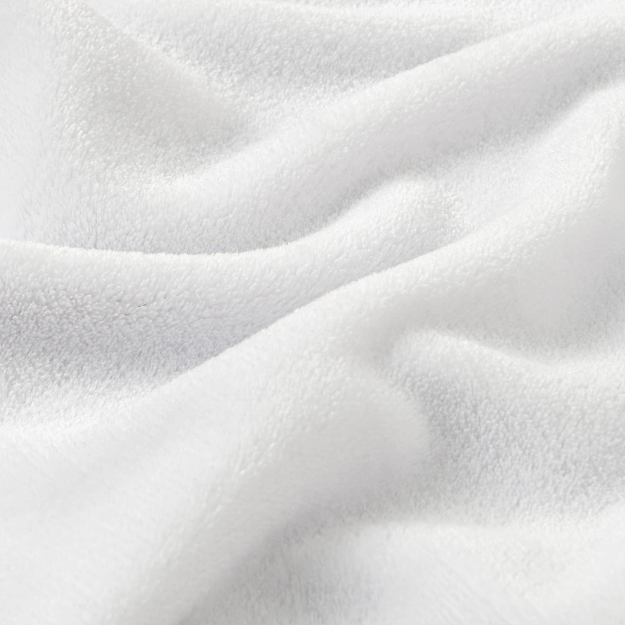 BEDELITE Fleece Blanket Soft Plush King Size Bed Blanket White 108"x90"