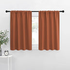 NICETOWN Blackout Curtains for Living Curtains, Burnt Orange, 2 Panels, 29 by 30, Room Darkening Window Curtain Panels, Easy-Care Solid Thermal Insulated Draperies/Drapes for Daughter Room