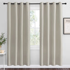 NICETOWN Cappuccino Blackout Curtains for Kitchen 55" w x 78" L 2 Panels