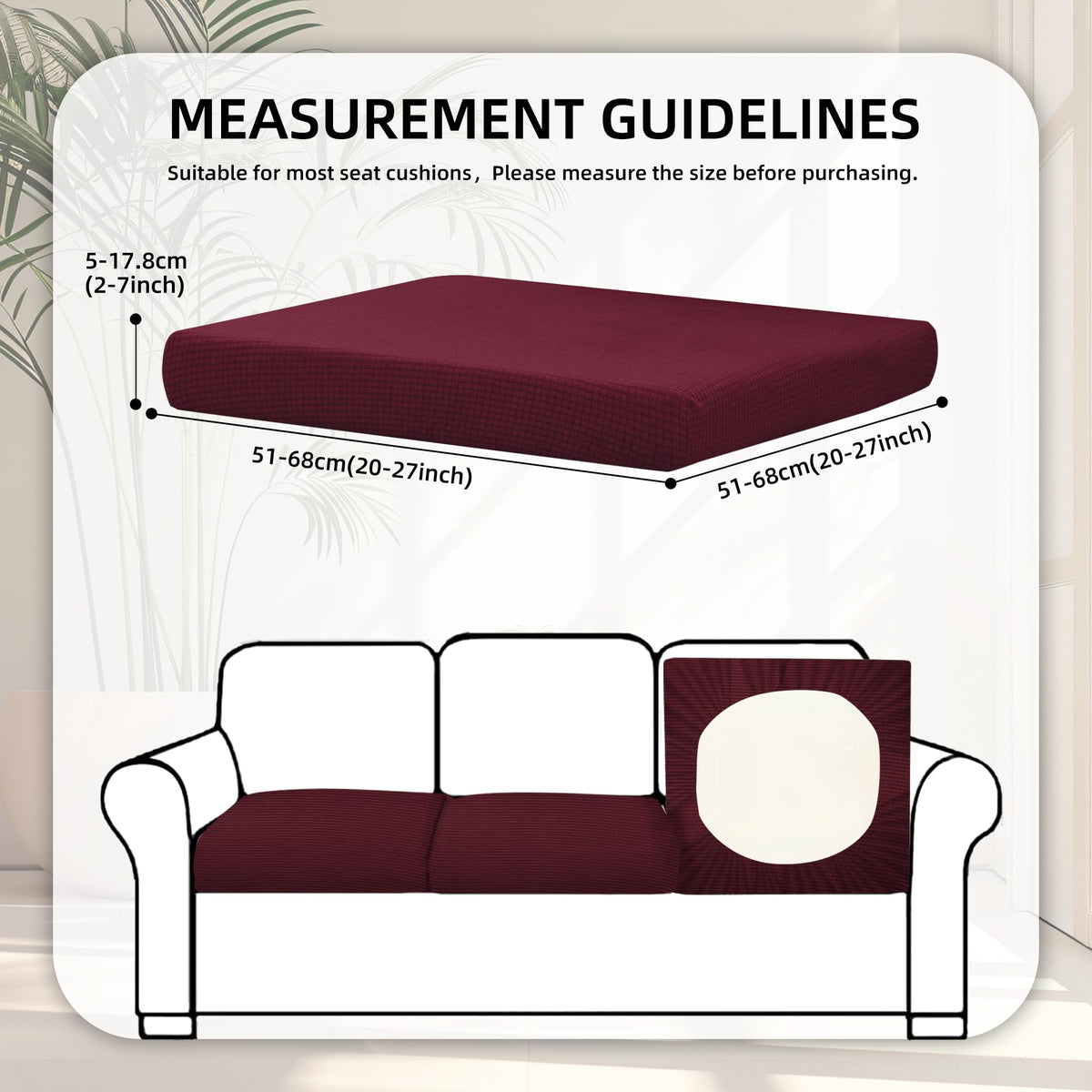 8 Pcs Outdoor Cushion Covers, Patio Sofa Cushion Covers Replacement