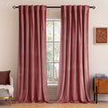 MIULEE Velvet Curtains 52x108 inches 2 Panels Dusty Rose Pink Curtains