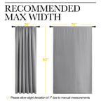 NICETOWN Short Curtains for Small Window - Thermal Insulated Rod Pocket Blackout Drapes/Draperies for Dining Room (2 Panels, W70 x L63 inches, Silver Grey)