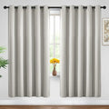 Yakamok Room Darkening Curtains 62x72 inch Length Light Beige-Living Room