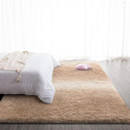 TWINNIS Super Soft Shaggy Rugs Fluffy Carpets, 5x8 Feet, Indoor Modern Plush Area Rugs for Living Room Bedroom Kids Room Nursery Home Decor, Upgrade Anti-Skid Rectangular Fuzzy Rug, Tan White