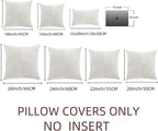 Fancy Homi 2 Packs Cream White Decorative Throw Pillow Covers 16x16 Inch for Living Room Couch Bed Sofa, Rustic Farmhouse Boho Home Decor, Soft Corss Patchwork Corduroy Textured Cushion Case 40x40 cm