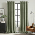 MIULEE Velvet Curtains Sage Green 52 x 108 Inch Length Set of 2
