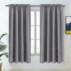 DWCN Blackout Curtains for Bedroom Living Room 42 x 63 Inch Long Grey