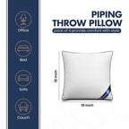 Utopia Bedding Throw Pillow Inserts (Pack of 6, White), 18 x 18 Inches Decorative Indoor Pillows for Sofa, Bed, Couch, Cushion Sham Stuffer