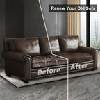 ANARACHON Leather Look Couch Cushion Covers Sofa Seat Slipcovers Sets Couches Furniture Protector for Sectional Armchair Loveseat Pets Kids Stretch (1 Cushion XL Sofa, Brown)