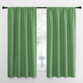NICETOWN Kitchen Curtains, Short Blackout Drapes, Froest Green, 42" Wide by 54" Long, 2 PCs, Thermal Insulated Blackout Curtain Panels for Kids Room, Play Room